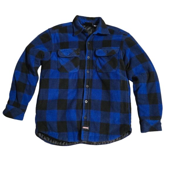 Dickies Other - Dickies Blue Black Buffalo Plaid Quilted Flannel Shirt Jacket Men’s M Workwear
